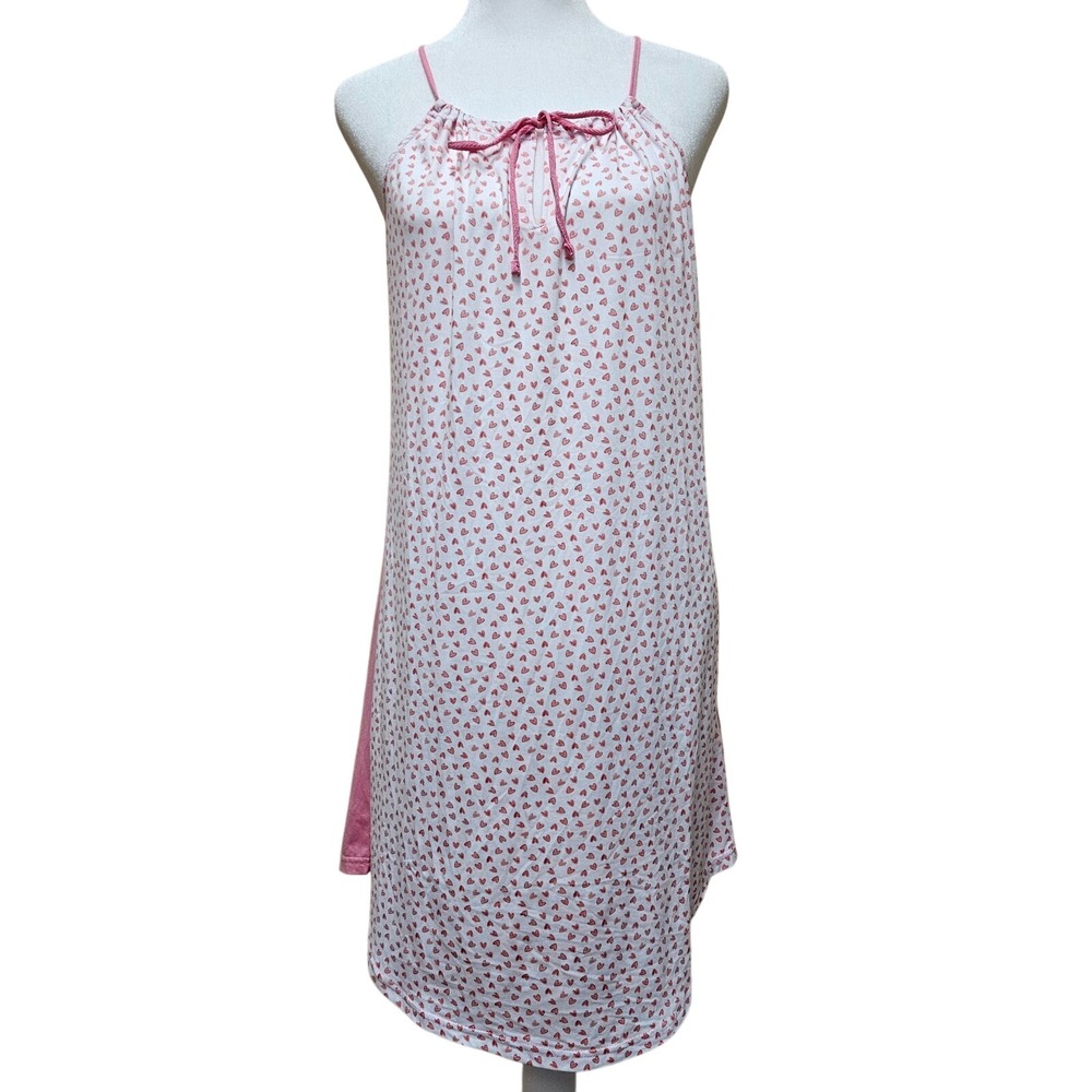 NWT The Royal Standard White With Pink Hearts Nightgown Size Medium - Picture 1 of 6